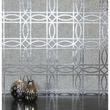 Image of Arthouse Geometric Trellis Metallic Geo Square Foil -Flat Surface Wallpaper