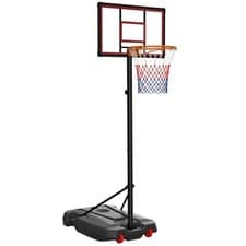 Image of 8.5ft Basketball Hoop Freestanding 210-260cm Height Adjustable Stand w/ Wheels
