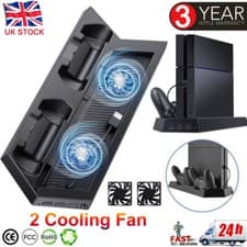 Image of Dual Charging Dock Station For PS4 Controller Charger Vertical Stand Cooling Fan