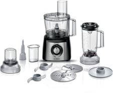 Image of BOSCH MultiTalent3 MCM3501MGB Food Processor - Silver & Black