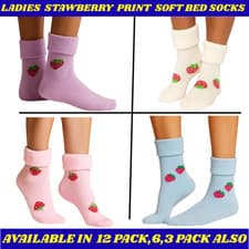 Image of Womens Cosy Fluffy Bed Socks, Winter Warm Thermal Lounge Socks For Ladies 4-7