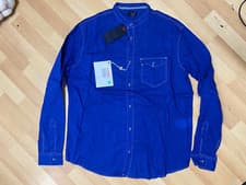 Image of NWT ARMANI JEANS CASUAL SHIRT LONG SLEEVES BLUE REGULAR XS-3XL RRP £89.99