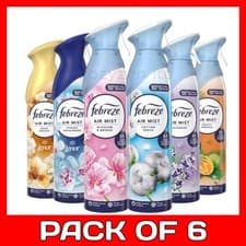 Image of Febreze Air Freshener Odour eliminator Air Mist Spray Mixed Scents Pack of 6