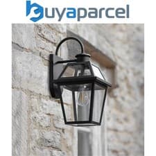 Image of Garden Trading Harrow Mains Wall Porch Light Black Carriage Lantern Lamp