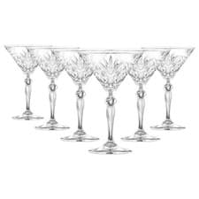 Image of 6x RCR Crystal 210ml Melodia Martini Glasses Cocktail Party Drinking Glass Set