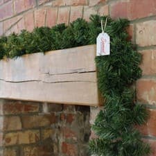 Image of 2 Pack 270cm (9ft) x 20cm Imperial Pine Christmas Garland Decoration Plain Green