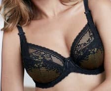 Image of Charnos 38C Bridgette Underwired Full Cup Bra Black/Gold new with tags