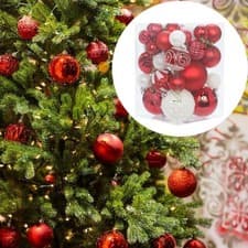 Image of 36 Pieces Christmas Tree Decorations 4 cm 6 cm 8 cm