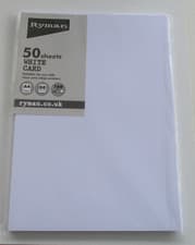 Image of Ryman 50 Sheets White Card A4 160 gsm