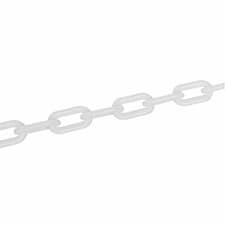 Image of New Fixman 568185 White Plastic Barrier Chain 6mm X 5m Strong White High Qualit