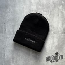 Image of Adidas Beanie Men's Linear Turn Black Training Winter Hat Warm One Size H34794