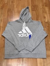 Image of Adidas Women’s Hoodie Grey Large L | Original Trefoil Logo| Comfort Sweatshirt