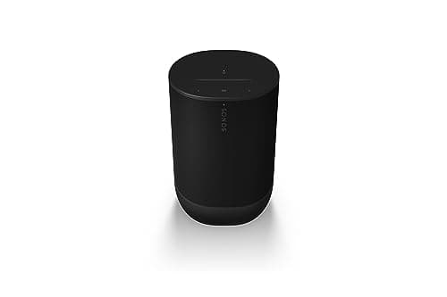 Image of Sonos Move 2 | Wireless Portable Speaker with WiFi, Bluetooth, compatible with Amazon Alexa, 24-Hour Battery Life, Wireless Charging Base - Black