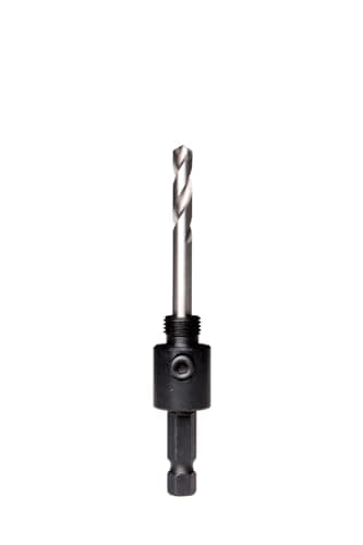 Image of Starrett A1 Hole Saws Arbor - 14-30mm Screw Thread Hex Shank Arbor With 6.35mm High Speed Pilot Drill Bit - Quick Change Mandrel
