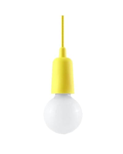 Image of SOLLUX Pendant Lamp Diego Unique Design Without Lampshade Minimalist LED Lighting Minimalist LED Lighting Single Yellow Light Bulb