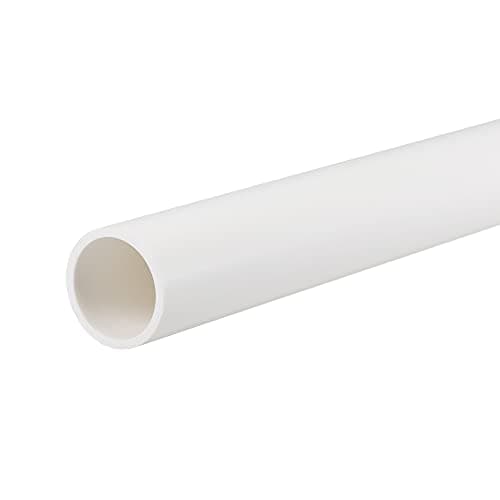 Image of sourcing map PVC Rigid Tube Round Pipe Hardware Tubing 21mm ID 25mm OD 350mm White High Impact for Water Pipe,Crafts,Cable Sleeve