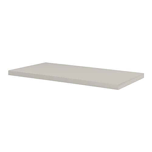 Image of highdecora Custom Size Internal Shelf Matt for Storage Cabinet, Wardrobe, & Kitchen – 18mm Shelving Boards with 6 Shelf Pegs for Kitchen Cupboard Shelves (Light Grey, W30cm-40cm X D10cm-60cm)