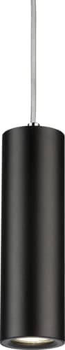 Image of Knightsbridge Dasan Single Long Fixed Round Black Pendant