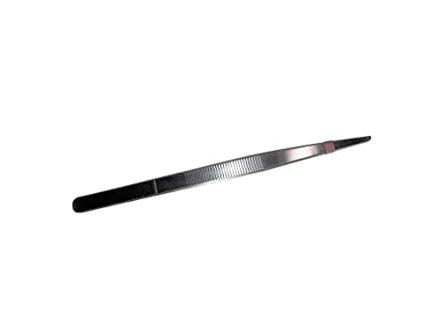 Image of Proops 150mm Stainless Steel Tweezers, Serrated and Blunt End (S7800). Free UK Postage.