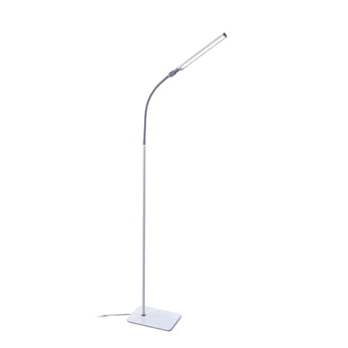 Image of Daylight UnoPro Floor - New LED Lamp - 6,000K, 1,145 Lux at 30cm, 4 Brightness Levels, Flexible Arm, Energy Efficient, White