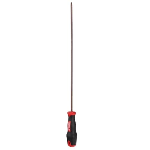 Image of sourcing map PH1 Phillips Screwdriver #1 15.75" Magnetic Screwdrivers 3.94" Heat-Treated S2 Alloy Steel with Ergonomic Handle for DIY Repairing, Red Brown