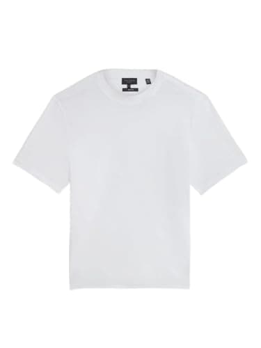 Image of Ted Baker London Branded Honeycomb Trim T-Shirt, White, XL