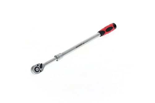 Image of Gedore Red Telescopic Ratchet, Switchable, with Push Button Release, 1/2 Inch, Ergonomic 2K Handle, Steel Tube, Red/Black