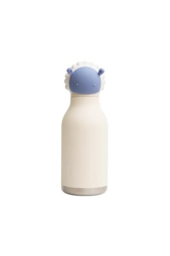 Image of ASOBU Bestie Children's Drinking Bottle with Straw - Insulated Stainless Steel Bottle 420 ml with Sheep Head - Leak-proof & BPA-Free