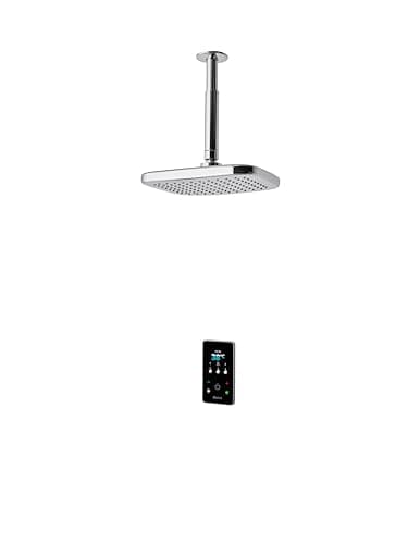 Image of Triton Showers ENVI® | Thermostatic Electric Shower | 10.5 kW | Fixed Head | Smart Shower | Digital Shower | with Showerhead & Anti Twist Hose | Chrome | Rainfall Showerhead