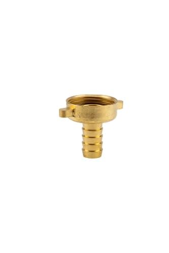 Image of GARDENA Brass Hose Fitting 2 Parts: Screw-Quality Brass, 33.3 mm (G 1 ") - Thread, For 13 mm (1/2") - Tubing (7143-20)
