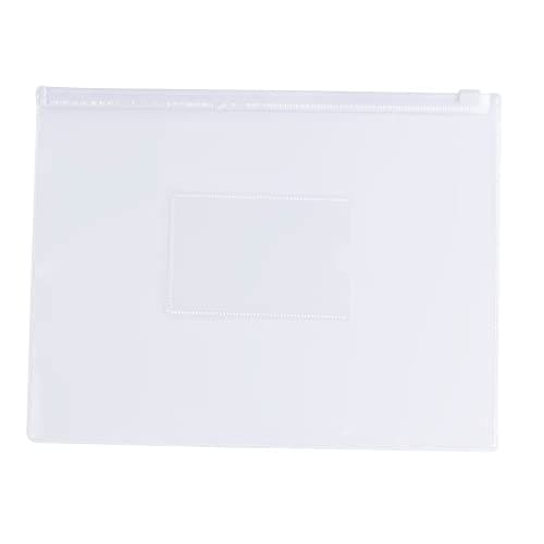 Image of Pack of 12 A5 Clear Zippy Bags with White Zip