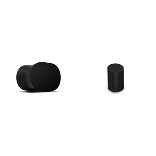 Image of Sonos Era 300. Feel sound all around. With next-level audio, Era 300 doesn’t just surround you & Era 100 - An icon, remastered. Next-gen acoustics. New look. Now with Bluetooth®. Introducing