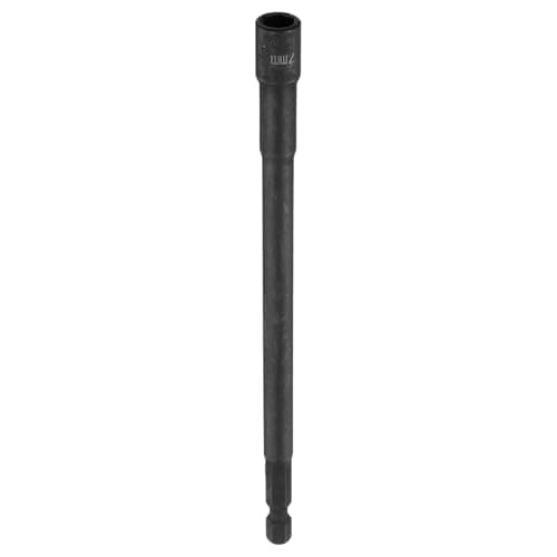 Image of sourcing map Hex Nut Driver Drill Bit 7mm Metric 6-Point Socket 1/4" Hex Shank Magnetic Setter CR-V Steel Bolt Sockets for Power Drills Impact Drivers, 5.91" (150mm) Long
