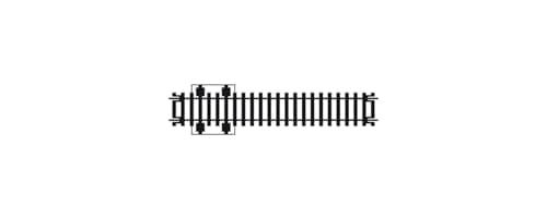 Image of Hornby R618 OO Gauge Double Isolating Track - Extra Track Pieces for Model Railway Sets, Model Train Track Pieces - Scale 1:76, Black