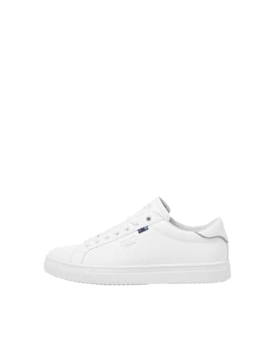 Image of JACK & JONES Jfwtrent Pu Bright White 19 Noos, Men’s Low-Top Sneakers, (Bright White), 8 UK (42 EU)