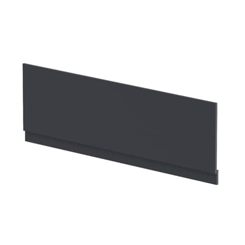 Image of nuie BPR1405 Modern Bathroom Straight Bath Front Panel and Plinth, 560 x 1695 x 36mm, Satin Anthracite