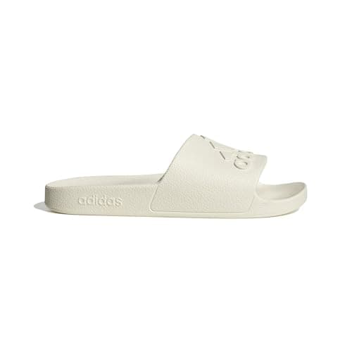 Image of adidas Unisex Adilette Aqua Slides, Off White/Off White/Off White, 4 UK