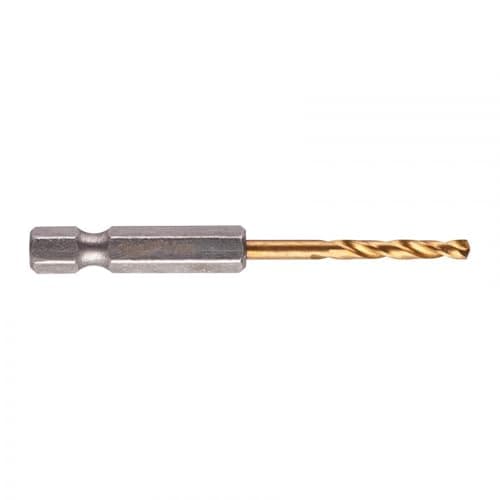 Image of Milwaukee SHOCKWAVE Red Hex HSS-G Titanium Drill Bit 3mm x 65mm 48894763 x2 Pcs