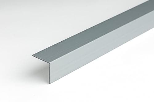 Image of TMW Profiles PVC Corner Angle Trim 25mm x 25mm - Silver - Impact-Resistant 1m Length (25x25 mm)
