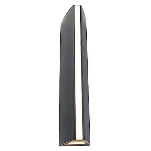 Image of Britalia LED Anthracite Dark Grey Outdoor Modern Triangular Up & Down Wall Light | IP54 Rated | 30cm Height | 750 Lumen 3000k Warm White | Garden - Patio - Driveway | UK Approved | Aluminium