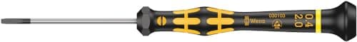 Image of Wera 05030103001 0.4 x 2 x 60 mm "Kraftform 1578A" Micro Screwdriver for Slotted Screws - Silver
