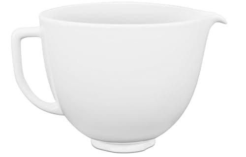 Image of KitchenAid 5 Quart Ceramic Bowl for All 4.5-5 Quart Tilt-Head Stand Mixers KSM2CB5LW, White Chocolate