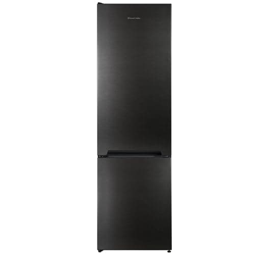 Image of Russell Hobbs Fridge Freezer Freestanding Frost Free with Reversible Door, Adjustable Thermostat & Feet, 70/30 279L, 180cm High, LED Light, 2 Year Guarantee Dark Steel RH180FFFF551E1DS