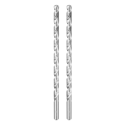 Image of sourcing map 2pcs Twist Drill Bit 12mm Dia 300mm (11.81") Extra Long High-Speed Steel Spiral Jobber Drill Bits Fully Ground Drilling Tools for Wood Plastic Aluminum Thin Metal Sheet