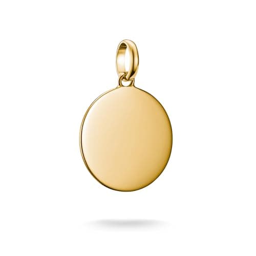 Image of Thomas Sabo Charm pendant large coin Connect gold-plated 18-carat Gold-plating, Recycled 925 Silver