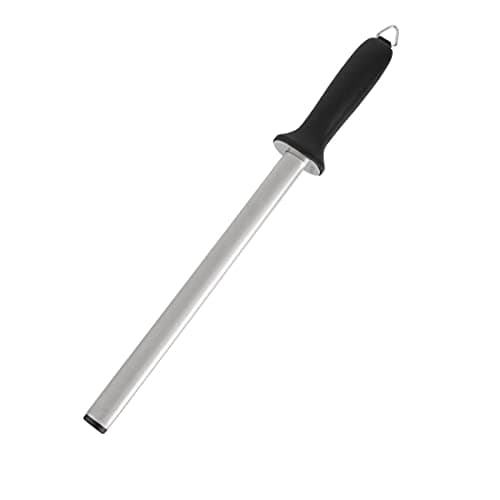 Image of Vogue Diamond Knife Sharpening Steel 25.5 cm/10 inch, Black, Material: Diamond Steel, Microcrystalline Surface Produces Precise Sharp Results, Rockwell 99 degree Hardness Rating, CC199