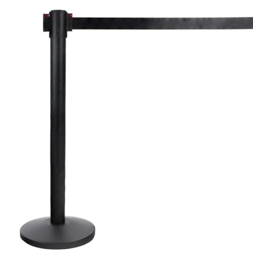 Image of Vigil Retractable Barrier Post - Black - 3 Metre Belt