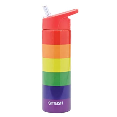 Image of Smash Stainless Steel Water Bottle-Rainbow Stripe Stainless Steel Water Bottle, Rainbow, 750 ML