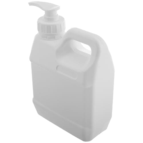 Image of BEBEMOKO Shampoo Pump Bottle 2L Plastic Jug with Handle and Pump Dispenser for Shower Gel, Refillable Liquid Storage Container for Home and Travel