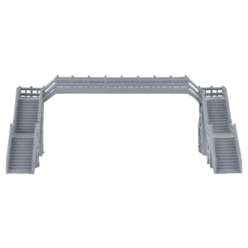 Image of TEHAUX N Scale Footbridge Model 2.87In Railway Scenery Overhead Footbridge Table Decor for Model Train Layouts Home Hobby Display